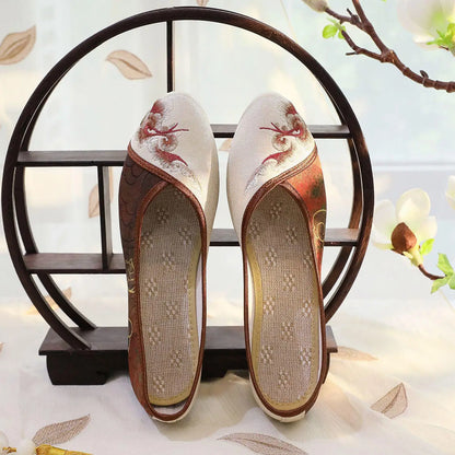 Women’s Ethnic Style Embroidered Cloth Shoes – Summer 35-40