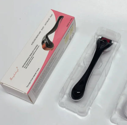 Derma Roller for Skin, Hair & Beard – 0.25mm Titanium Microneedling