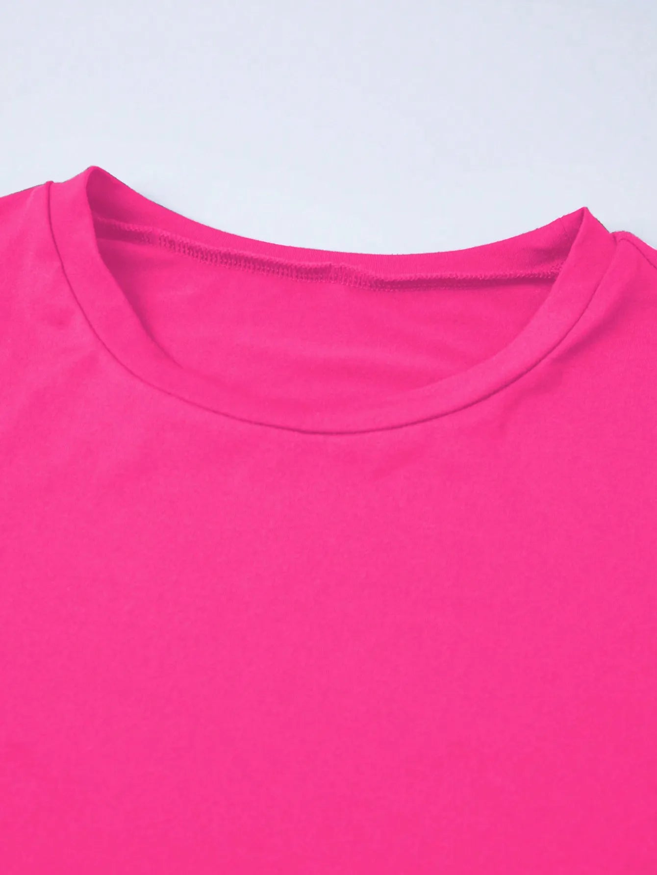 Rainbow Lips Print 2-Piece Set Pink T-Shirt & Black Leggings